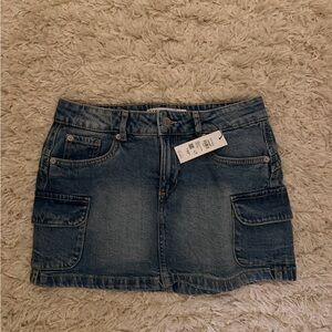 Garage Blue Denim Mini Skirt